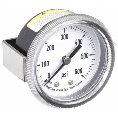 OEM Panel-Mount Pressure Gauge: U-Clamp - U-Clamp Panel-Mount with Brass/Bronze Wetted Parts
