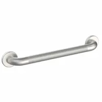 WINGITS Wall Grab Bar: Straight, 18 in Lg, 1 1/2 in Dia, Stainless Steel, Knurled Satin (MPN WGB6SSKN18)