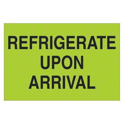 TAPE LOGIC Refrigerate Upon Arrival Label, 500 Pack - Climate & Environment Labels