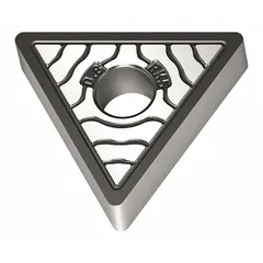 Triangle (T) indexable turning insert for general turning operations on metal workpieces. Available in two variants: TNMA331-RK5 WKK20S and TNMA160404-RK5 WKK20S, both with the same WKK20S grade and RK5 geometry. Used in machining applications such as automotive, aerospace, and general engineering.