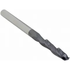 This general-purpose carbide ball end mill features an AlTiN coating for wear resistance and a 2-flute design. With a 1/4" mill diameter, 1-1/2" length of cut, and 6" overall length, it is suited for creating contoured surfaces, slots, and 3D profiles in metal and composite workpieces.