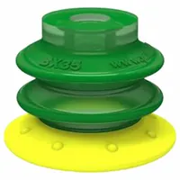 PIAB Vacuum Pad: Plain Pad without Adapter, 1.46 mm Pad Dia, Polyurethane, Yellow, 1.06 in Pad Ht (MPN BX35P.4K.F)