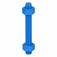 USA FASTENER Fully Threaded Stud: 5/8"-11 Thread Size, Steel, Grade B7, PTFE Coated, 5 in Lg, 50 PK (MPN B7-.625-5-50)
