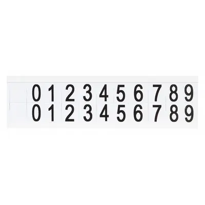 BRADY Number Label Set: 5/8 in Character Ht, Indoor/Outdoor, Non-Reflective, Gothic - Permanent Letters & Numbers