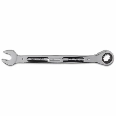 PROTO Combination Wrenches: Alloy Steel, Full Polish Chrome, 9 mm Head Size - Metric Spline Ratcheting Combination Wrenches