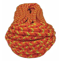 Dynamic braid rope with 1/2 in diameter and 150 ft length. Working load limit of 730 lb. Suitable for rigging, climbing, and rope access applications where controlled stretch and energy absorption are required.
