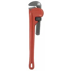 This straight pipe wrench features a cast iron I-Beam handle for strength with reduced weight. Serrated jaws provide secure gripping on pipes and round stock up to 3 inches. Suitable for plumbing, maintenance, and general industrial tasks requiring turning or holding of cylindrical objects.