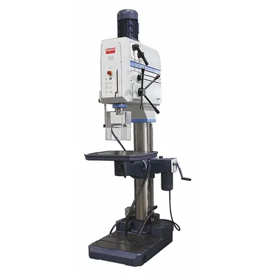 Dayton Floor Drill Press: Geared Head Drive, Fixed Speed, 54 RPM – 2,400 RPM - Floor Stand Drill Presses with Power Downfeed