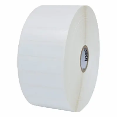 ZEBRA Barcode Printer Labels: 2 in Label Wd, 1/2 in Label Ht, White, 1 in Core Dia. - Desktop Thermal Transfer Labels