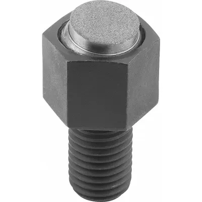 KIPP Threaded Gripper w/Diamond Pad: Diamond Grit over SS, M20, 60 mm Thread Lg - Threaded Grippers with Abrasive Diamond Pad