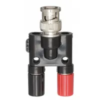 APPROVED VENDOR BNC Adapter: Double Banana Jack, Straight Plug Adapter, Stackable, Copper x Copper