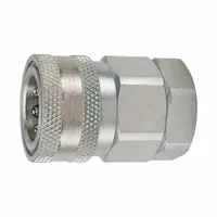 PARKER Coupler: 1/4 in, Steel, 6,500 psi Max. Working Pressure @ 70 F, 1/4"-18 Thread Size, Nitrile (MPN VHC4-4FSL)