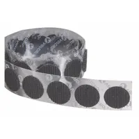 VELCRO BRAND Hook-and-Loop Fastener: Disc, 7/8 in Overall Dia, Hook, Black, Adhesive, Acrylic, Nylon (MPN 192339)