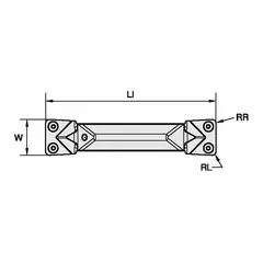 This indexable insert is designed for parting and grooving operations in turning centers and lathes. Its geometry supports chip control and surface finish during cutting-off and groove creation in metal workpieces.