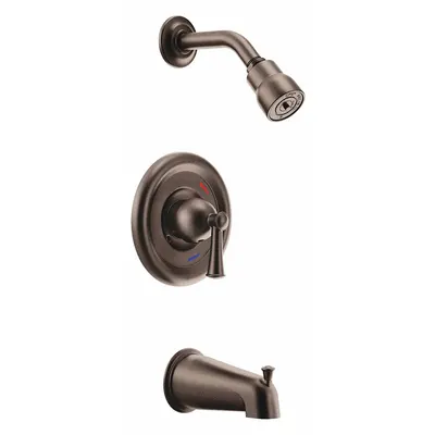 CFG Tub and Shower Trim Kit: Capstone, 2.5 gpm Fixed Showerhead Flow Rate, Bronze - Bathtub Spout & Fixed Showerhead Faucet Combinations