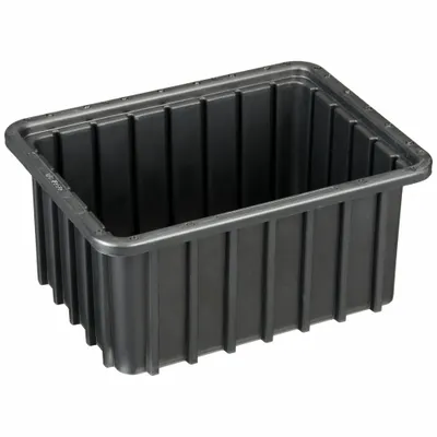 LEWISBINS Divider Box: 0.2 cu ft, 10 3/4 in x 8 1/4 in x 5 in, Lid Not Included - Plastic ESD Static-Control Divider Boxes