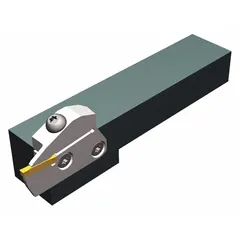 The WIDIA WGMSL12 is an indexable toolholder designed for grooving and parting-off operations on turning centers and lathes. It accommodates indexable inserts for efficient metal removal in general machining applications.
