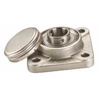 NTN 4 Bolt Flange Bearing: Radial Ball, 1 9/16 in Bore, SS, Set Screws, 5 25/64 in Lg, 2 1/16 in Wd (MPN SUCF209-26CCFG1)