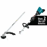 MAKITA Battery-Powered String Trimmer Kit: 17 in Cutting Wd, Straight Shaft, 71 1/2 in Shaft Lg (MPN XUX01M5PT)