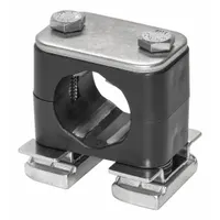 STAUFF Beta Clamp: Smooth Bore, 316 Stainless Steel Clamp, Polypropylene Cushion, For 1 Lines (MPN CRA-214.3-ACT-DP-AS-U-W5-K-642012)