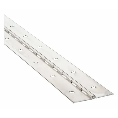 OEM Full Surface-Mount Piano Hinge, Steel, 48 in Leaf Ht, 1 in Leaf Wd - Full Surface-Mount Piano Hinges
