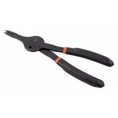 Convertible retaining-ring pliers for installing and removing both external and internal retaining rings. Accommodates bore diameters from 31 mm to 82 mm and shaft diameters from 31 mm to 82 mm. Suitable for industrial maintenance, assembly, and repair applications.