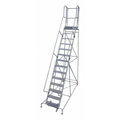 COTTERMAN Rolling Ladder: 10.8 ft Platform Ht, Unassembled, Steel, Manual Lock - Steel Manual-Lock Ladders