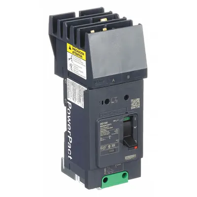 SQUARE D Molded Case Circuit Breaker: 100 A Amps, 25kA at 277/408V AC, Fixed, AB - B-Frame Square D Molded Case Circuit Breakers