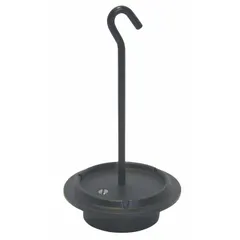 Cast iron hook calibration weight with 17 oz nominal mass, Class 7 accuracy. Used for verifying and adjusting industrial scales in manufacturing, logistics, and quality control environments.