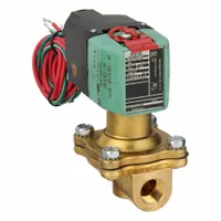REDHAT Solenoid Valve: 2-Way, Normally Open, 3/8 in Pipe Size, 24 to 120V AC/DC, Watertight (MPN 8210P033LF 24-120)