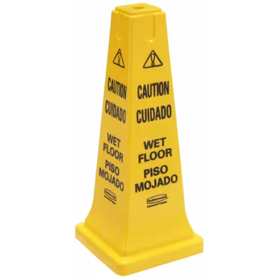 RUBBERMAID COMMERCIAL PRODUCTS Caution: Wet Floor Safety Cone - Caution: Wet Floor Safety Cone Signs