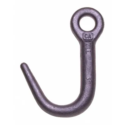 CAMPBELL Forged Alloy Steel J-Hook, 3 29/32 in Overall Length - Tow & Recovery Hooks