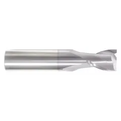 This carbide square end mill features a TiCN coating for enhanced wear resistance. With 2 flutes and a 9/32" diameter, it is suited for slotting and profiling operations in steel, stainless steel, and cast iron. The 1/2" length of cut and 2" overall length provide reach for general milling tasks.