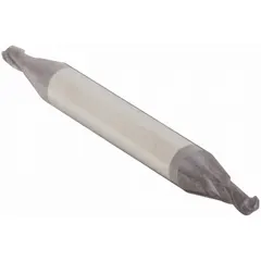 This double-end carbide ball end mill features an AlTiN coating for enhanced wear resistance and high-temperature hardness. With a 1/16" mill diameter, 1/8" length of cut, and 2 flutes, it is suited for precision contouring, 3D profiling, and slotting in ferrous materials. The double-end design provides extended tool life.