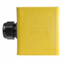 LEVITON Portable Outlet Box: Portable Outlet Box, 1 Gangs, 3R, Yellow, 3 7/8 in Overall Ht (MPN 3099-2Y)