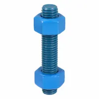 USA FASTENER Fully Threaded Stud: 5/8"-11 Thread Size, Steel, Grade B7, PTFE Coated, 4 PK (MPN B7-.625-3.5)
