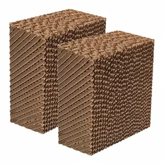 Cellulose-based evaporative cooling media for portable coolers. Used in agriculture, horticulture, and industrial settings to reduce ambient temperature through evaporation. Compatible with HESSAIRE SCP100 model.