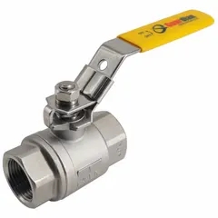 APPROVED VENDOR Manual Two-Way Ball Valve, 4 in, 316 Stainless Steel, Locking Lever Handle