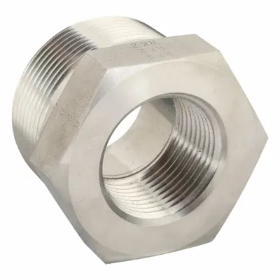 PARKER Metal Pipe Straight: Straight, 316 Stainless Steel, 1 1/2 in x 1 in, 3,600 psi - Extreme Pressure Threaded Pipe Fittings