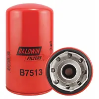 BALDWIN FILTERS Lube Filter: B7513, 1 1/2"-16 Thread Size, 8 1/8 in Overall Ht, Oil, Hino, Cellulose