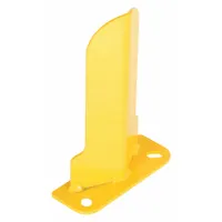 Pallet Rack Guard: Steel, V Shape, 3 in Overall Lg, 0.2 in Overall Thick, Yellow, Powder Coated (MPN NPG4-12)