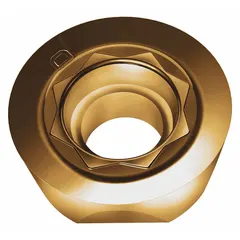 Round indexable milling insert for high-feed roughing and finishing. Suitable for steel, stainless steel, and cast iron in medium to heavy cutting conditions. Round geometry reduces cutting forces and extends tool life.