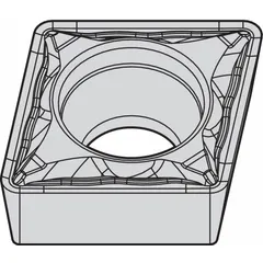 Diamond indexable turning inserts for precision turning operations. Suitable for machining non-ferrous materials, composites, and abrasive plastics. Available in CCMT32505FP and CCMT09T302FP geometries.
