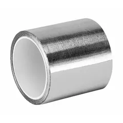 This general-purpose foil electrical tape is constructed with a silver, acrylic backing and is rated for 600 V. It measures 6 yards in length and 4 mil in thickness. Suitable for electrical shielding, grounding, and splicing applications in industrial maintenance and repair.