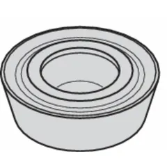 Round indexable milling insert with 10 mm diameter and 3.0 mm thickness, featuring TiN-coated grade for wear resistance. Suitable for face milling, slotting, and profiling operations on steel, stainless steel, and cast iron.
