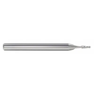 OEM Pencil-Neck Carbide Ball End Mill, 1/32" Dia, 2 Flute, 3/8" LOC, 2-1/2" OAL - Pencil-Neck Carbide Ball End Mills
