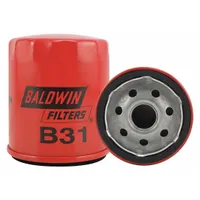 BALDWIN FILTERS Oil Filter: B31, LF796, 13/16"-16 Thread Size, 3 1/2 in Overall Ht, 3 in Outside Dia