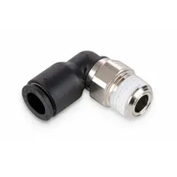 LEGRIS Push-Fit Elbow Fitting: 3/8 in Pipe x 10 mm OD Size, BSPT x Push-to-Connect, 22 mm Overall Lg (MPN 3109 10 17)
