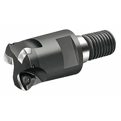 Indexable face mill for face milling operations in metalworking. Uses replaceable cutting inserts for efficient material removal on steel, stainless steel, and cast iron components. Suitable for industrial manufacturing environments requiring precise surface finishes.