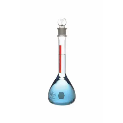 KIMBLE Volumetric Flask: 50 mL, Colorless, Conical, A, +/-0.05 mL - Glass Volumetric Flasks